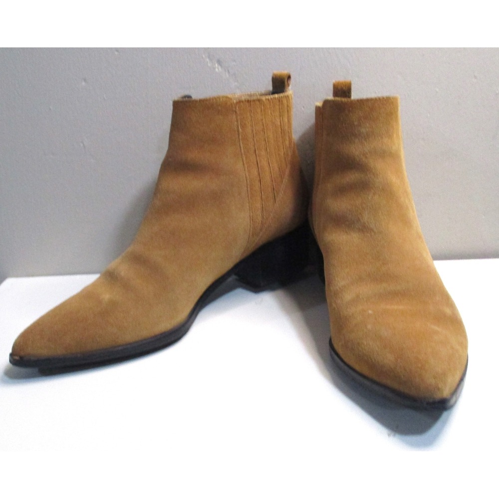 Marc Fisher LTD Yale Tan Suede Pointed Toe Chelsea Ankle Boots 8.5M